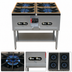 Thumbnail image #3 for Town Equipment Quad Stock Pot Range, Natural Gas, 4-Section, Two-Ring Burners, Stainless Steel