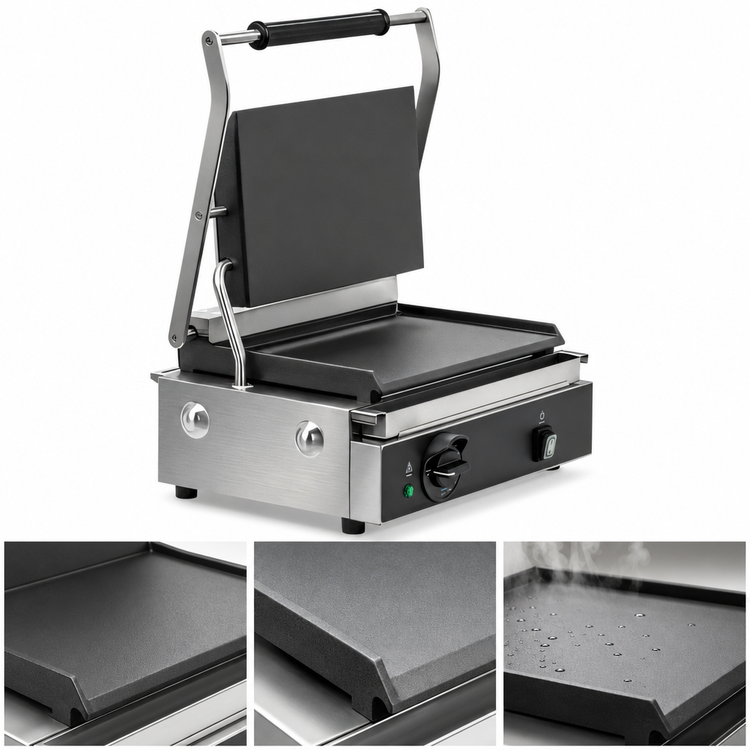 Product image #4 for Vollrath PSG4-SF120 Countertop Panini Sandwich Grill, 120V, Cast-Iron Smooth Plates