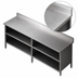 Thumbnail image #3 for John Boos Enclosed Base Stainless Steel Work Table with Open Front and 5-Inch Backsplash, 144 x 24 Inches