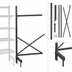 Thumbnail image #3 for Metro SmartLever 86-Inch High Cantilevered Shelving Add-On Kit for 30W x 21D Shelves