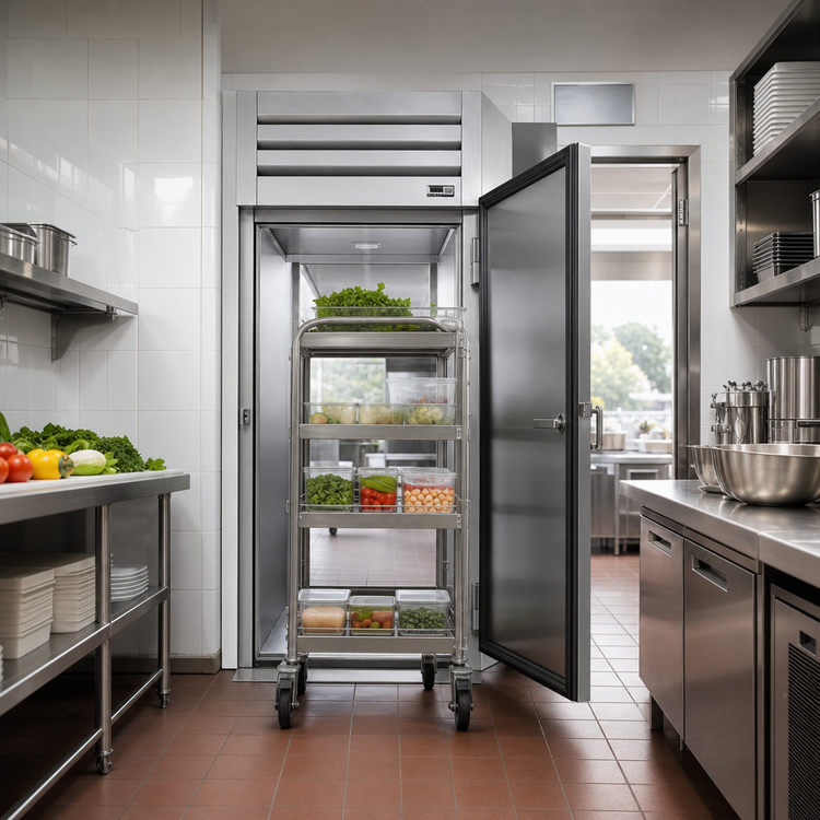 Product image #3 for True Spec Series One-Section Roll-Thru Refrigerator with Stainless Steel Front and Rear Doors