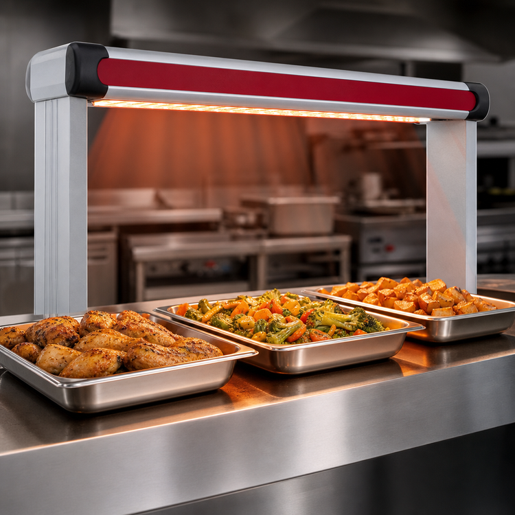 Product image #3 for Hatco Glo-Ray Designer Single Infrared Strip Heater, 69-1/2 Inch Wide, Unlighted, Aluminum