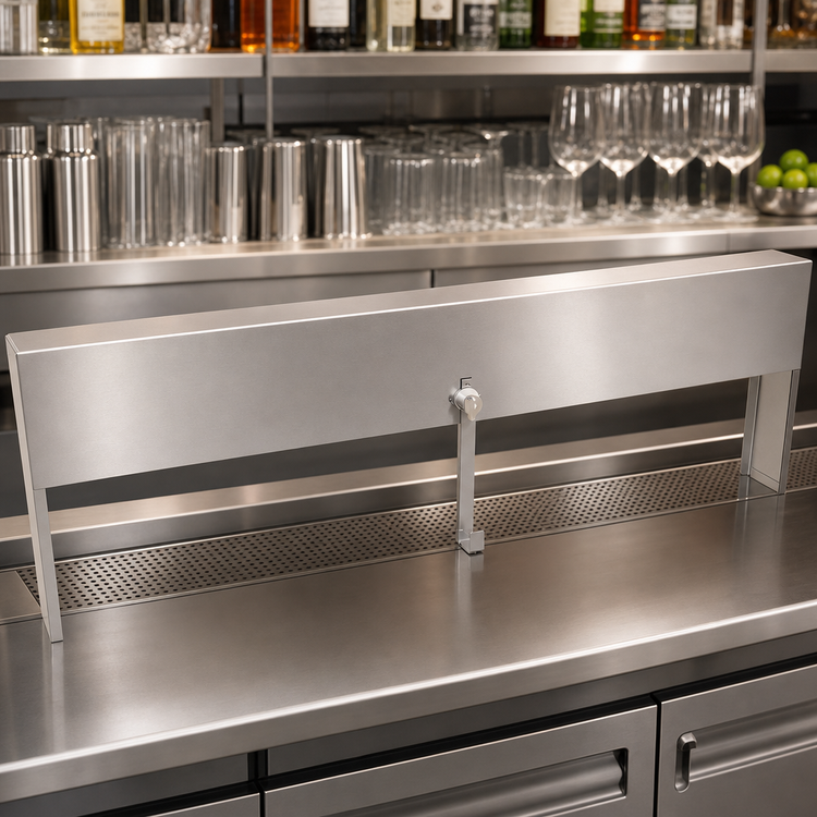 Product image #3 for Glastender 41-Inch Single Speed Rail Locking Cover, Stainless Steel