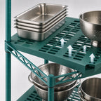Thumbnail image #3 for Eagle Group QuadPlus QPF-1860E-GL-X Vented Green Polymer Shelf Mat, 60 x 18 in, Antimicrobial Wire Frame Case of 2