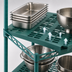 Thumbnail image #3 for QuadPlus 60 Inch x 18 Inch Louvered Green Polymer Shelf Mat with Wire QuadTruss Frame