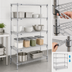 Thumbnail image #3 for Metro Super Erecta Super Adjustable Stationary Starter Wire Shelving Unit, 60W x 18D x 63H, Chrome Plated
