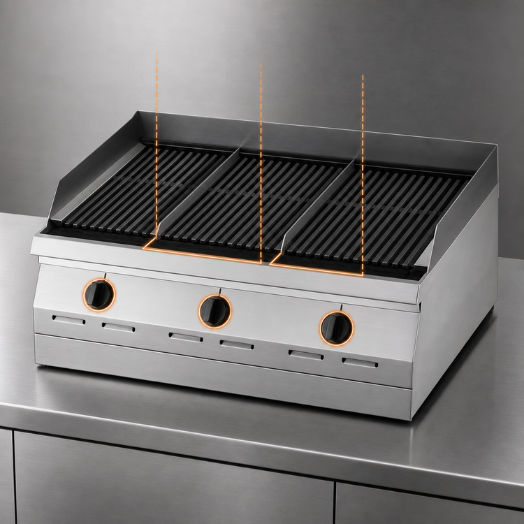 Product image #3 for Garland Designer Series 42-Inch Electric Countertop Charbroiler with Tilt-Type Cast Iron Grates