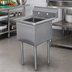 Thumbnail image #3 for Advance Tabco Special Value Series Single-Compartment Fabricated Sink with Galvanized Legs, 18 x 24 x 14-Inch Bowl