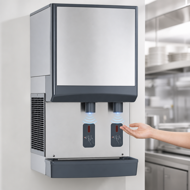 Product image #3 for Follett Symphony Plus 25HI414A-S0-DP Wall Mount Ice and Water Dispenser with Drain Pan