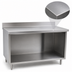 Thumbnail image #3 for Spec-Master Marine Series 84-Inch x 30-Inch Stainless Steel Work Table with Open-Front Cabinet Base and 1-1/2-Inch Rear Up-Turn