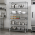 Thumbnail image #3 for Quantum 30-Inch Wide x 14-Inch Deep x 86-Inch High Stainless Steel Wire Shelving Starter Kit