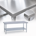 Thumbnail image #3 for Duke Stainless Steel Top Work Table with Galvanized Undershelf, 60-Inch Long