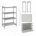 Thumbnail image #4 for Cambro Camshelving Premium 4-Shelf Stationary Starter Unit, 21 x 42 x 64 Inches, 3 Vented + 1 Solid, Speckled Gray