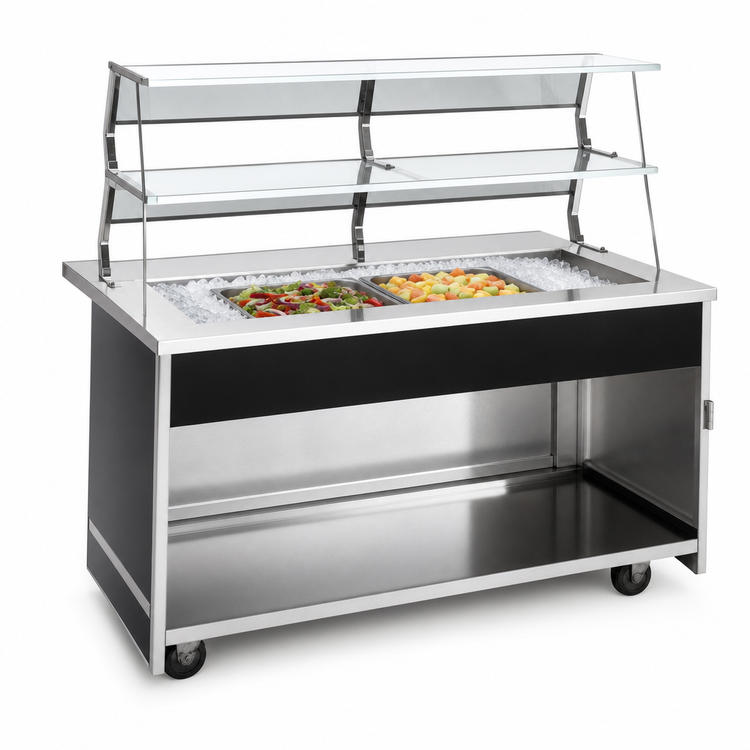 Product image #3 for Atlas Metal BLC-2 Two Pan Iced Cold Food Serving Counter