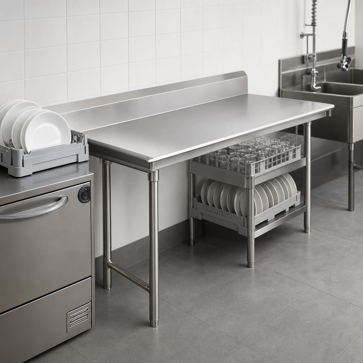 Product image #3 for Eagle Group Straight Clean Dishtable, Right-to-Left, 36 x 30 Inches, 16/430 Stainless Steel Top