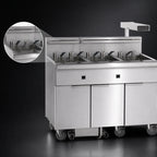 Thumbnail image #3 for Imperial (Middleby) IFSCB650EUT 6-Tank Electric Floor Fryer, 50 lb. Each, Built-In Filter, Stainless Steel