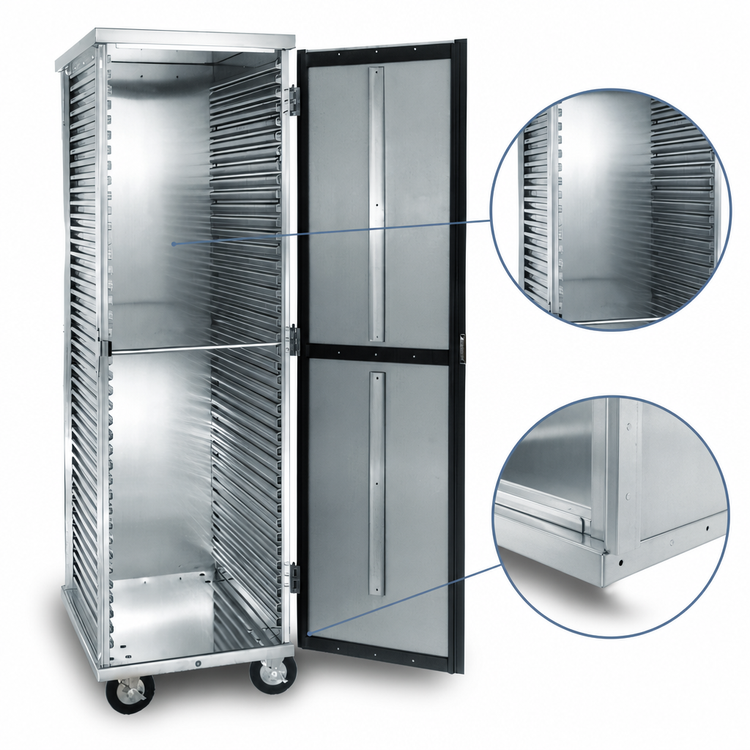 Product image #3 for Cres Cor Non-Insulated Aluminum Mobile Transport Storage Cabinet for 32 Full-Size 18 x 26 Pans