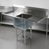 Thumbnail image #3 for John Boos Pro-Bowl 1-Compartment Sink with Left and Right Drainboards, 14-Inch Deep Bowl, 16-Gauge Stainless Steel