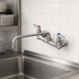 Thumbnail image #3 for T&S Brass Wall-Mount Mixing Faucet with 14-Inch Swing Nozzle and 8-Inch Adjustable Centers