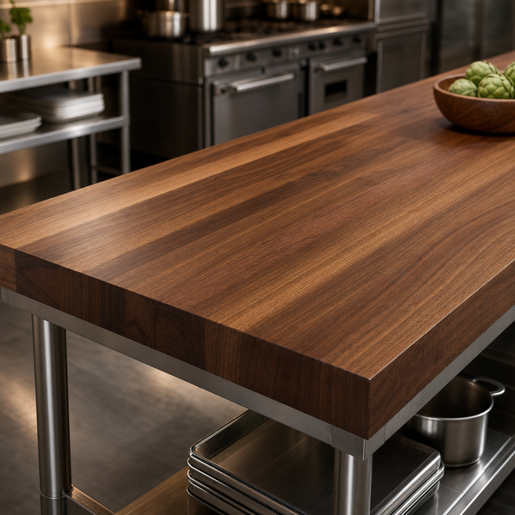 Product image #3 for Boos Block American Black Walnut Kitchen Countertop, 84 x 27 x 3 Inches, Varnique Finish