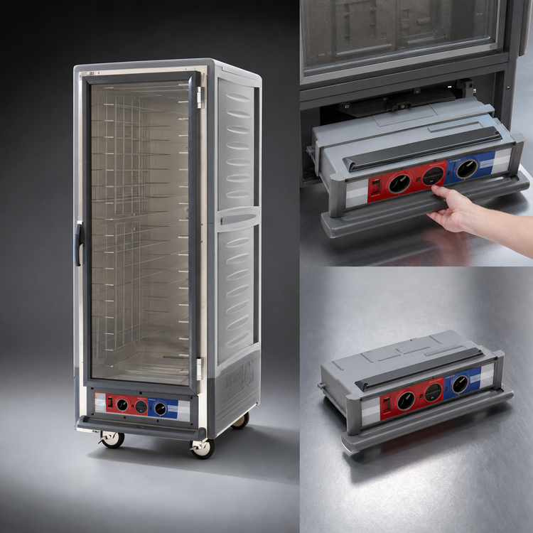 Product image #3 for Metro C5 3 Series Insulation Armour Full Height Moisture Heated Holding & Proofing Cabinet, Gray, Clear Polycarbonate Door