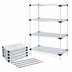 Thumbnail image #3 for Quantum 72-Inch Wide x 14-Inch Deep x 74-Inch High Solid Shelving Starter Kit, 4-Shelf, Stationary
