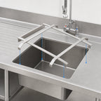 Thumbnail image #3 for John Boos PB-DTS-20RS Stainless Steel Dishtable Rack Slide for 20" x 20" Pre-Rinse Sink