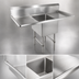 Thumbnail image #3 for John Boos B-Series 1-Compartment Sink with Left and Right Drainboards, 55-1/4 Inch x 25-1/2 Inch, 16-Gauge Stainless Steel