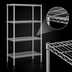 Thumbnail image #3 for Eagle Group 4-Tier Chrome-Plated Wire Starter Shelving Unit, 24 x 24 x 63 Inches