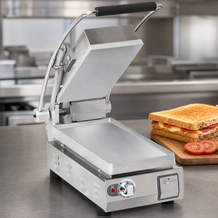 Product image #3 for Star Pro-Max 2.0 7.5-Inch Single Smooth Cast Iron Countertop Sandwich Grill, 120V