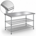 Thumbnail image #3 for Eagle AdjusTable 48 Inch x 30 Inch Stainless Steel Adjustable Work Table, Basic Unit with 2 Undershelves