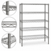 Thumbnail image #3 for Eagle Group Valu-Master 5-Tier Stationary Starter Wire Shelving Unit, 72W x 21D x 74H, Pewter Gray Epoxy Finish
