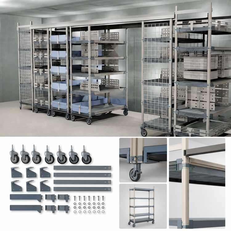 Product image #3 for MetroMax Top-Track 24-Inch Mobile Unit Kit for MetroMax 4 and MetroMax Q Shelves