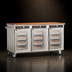 Thumbnail image #3 for FWE Handy Line Mobile Heated Holding Cabinet, 3-Section, Undercounter Height, 7 Pan Capacity Per Compartment
