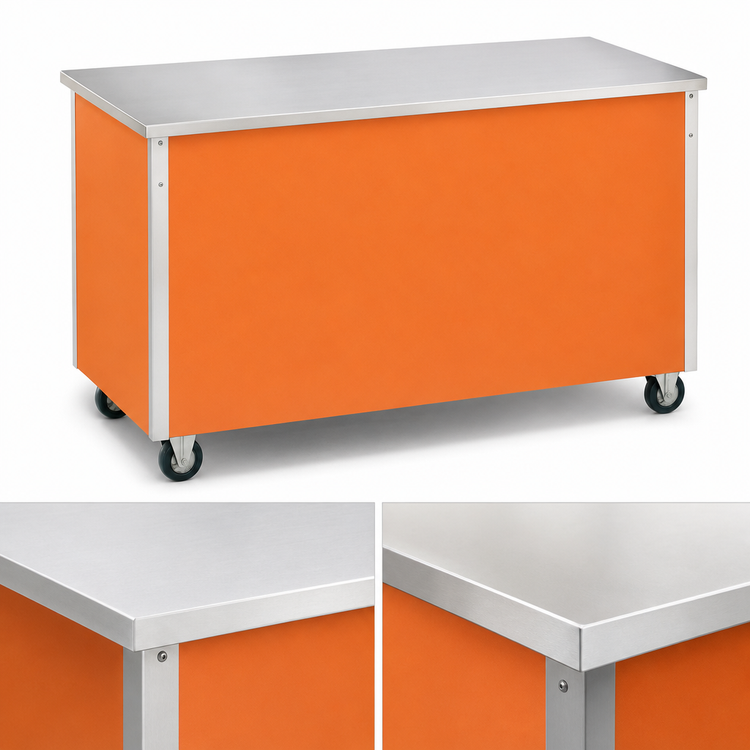Product image #3 for Vollrath 4-Series Signature Server® Stainless Steel Utility Serving Counter, 74"W x 28"D x 34"H, Enclosed Base