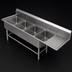 Thumbnail image #3 for John Boos Pro-Bowl 4-Compartment Stainless Steel Sink with Right-Hand Drainboard, 30 x 24 x 14-Inch Bowls
