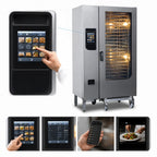 Thumbnail image #3 for Henny Penny FlexFusion Platinum Floor Model Natural Gas Combi-Steamer Oven with Trolley, Barcode Option, and 20-Pan Capacity