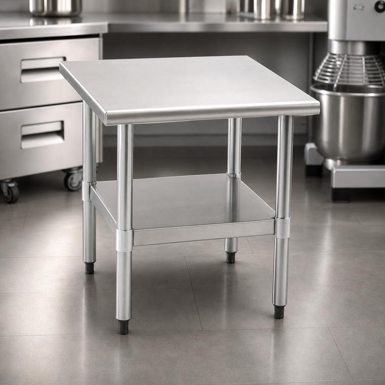 Product image #3 for Eagle Group Stationary Stainless Steel Mixer Stand with Adjustable Undershelf, 36 x 30 x 24 Inches