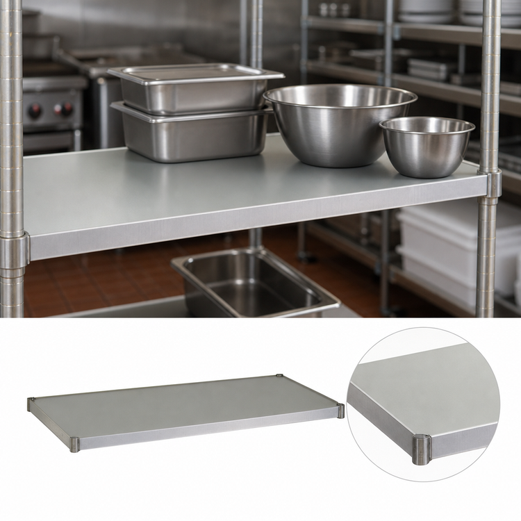Product image #3 for Eagle Valu-Master Solid Commercial Shelf, 36 x 21 Inches, Galvanized Steel, Gray Epoxy Finish