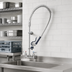 Thumbnail image #3 for EverSteel 8-Inch Wall Mount Pre-Rinse Mixing Faucet with 18-Inch Riser and 44-Inch Hose