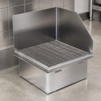 Thumbnail image #3 for Eagle Group FF2119-SG-RS Flush Floor-Mounted 304 Stainless Steel Mop Sink, Single 19 x 21 x 10-Inch Bowl, Right End Splash