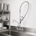 Thumbnail image #3 for T&S Brass EasyInstall 8-Inch Wall Mount Add-On Faucet Pre-Rinse Unit with 14-Inch Swing Nozzle and 1.07 GPM Spray Valve