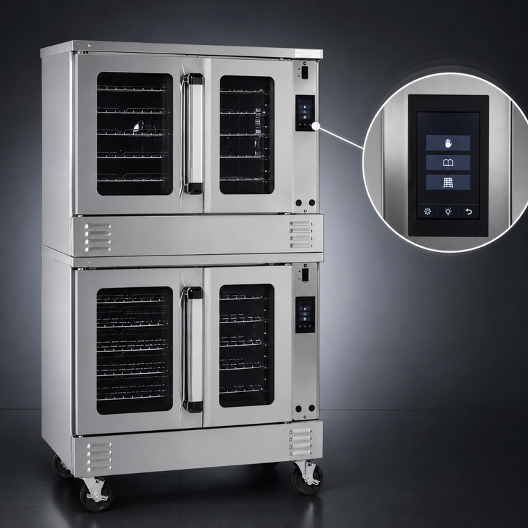 Product image #3 for Southbend Platinum Series Full-Size Double Deck Gas Convection Oven with Touchscreen Controls and Dependent Glass Doors