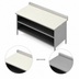 Thumbnail image #3 for John Boos 60 x 30 Inch Poly Top Work Table with Open Front Cabinet Base, Stainless Steel Construction, 5 Inch Backsplash, and Undershelf