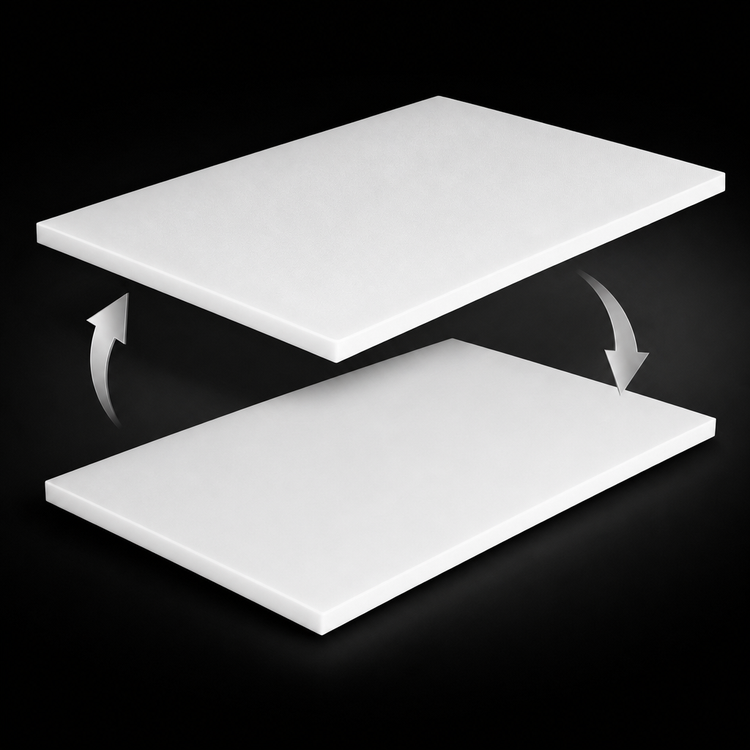 Product image #3 for John Boos 96-Inch x 30-Inch x 1-Inch Reversible Poly Work Table Top