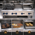 Thumbnail image #3 for Comstock-Castle FHP48-2LB-24B 48-Inch Countertop Gas Char-Broiler/Griddle-Cheesemelter Combination with 24-Inch Griddle, 24-Inch Lava Rock Broiler and 18-Inch Cheesemelter Rack