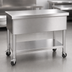 Thumbnail image #3 for Mobile Stainless Steel Utility Serving Counter with Solid Top and Open Base