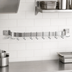 Thumbnail image #3 for Advance Tabco Special Value Series Wall-Mounted Single-Bar Stainless Steel Pot Rack, 96 Inch, with 9 Double Hooks