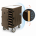 Thumbnail image #4 for Cambro Camcart Insulated Tray and Sheet Pan Cart with Removable Cutting Board, 7-Tray, Dark Brown