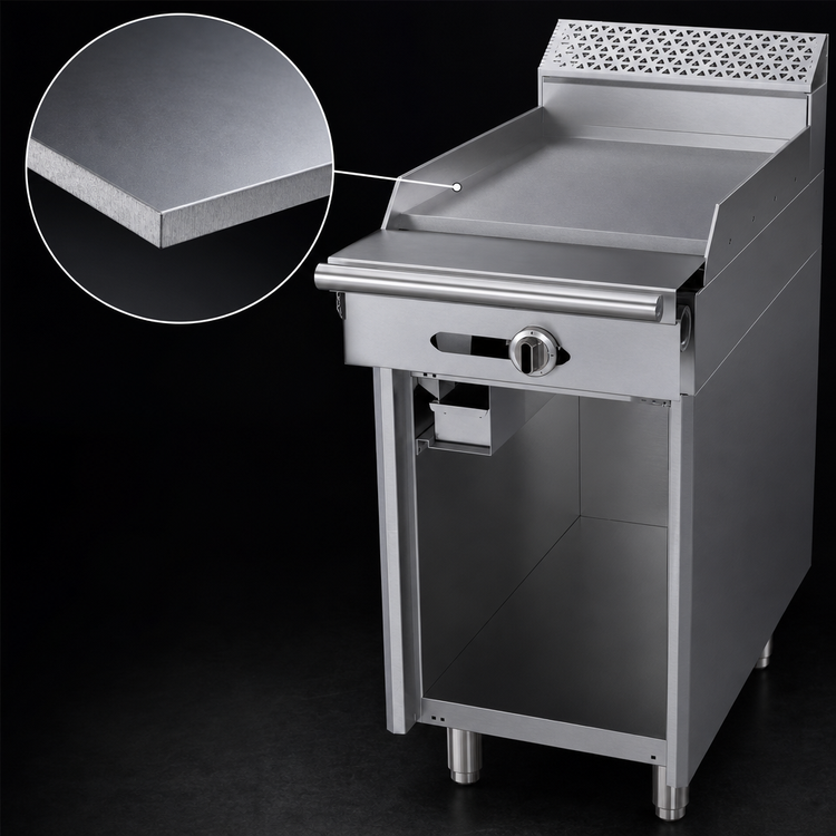 Product image #3 for Garland Cuisine Series 18-Inch Gas Griddle Add-A-Unit with 1-Inch Steel Plate and Open Storage Cabinet Base